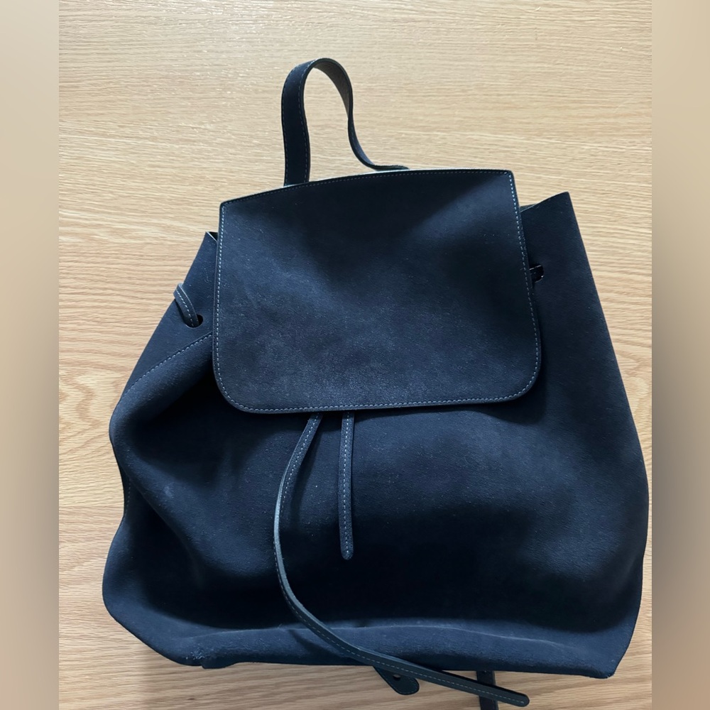 Mansur Gavriel Navy Suede Backpack